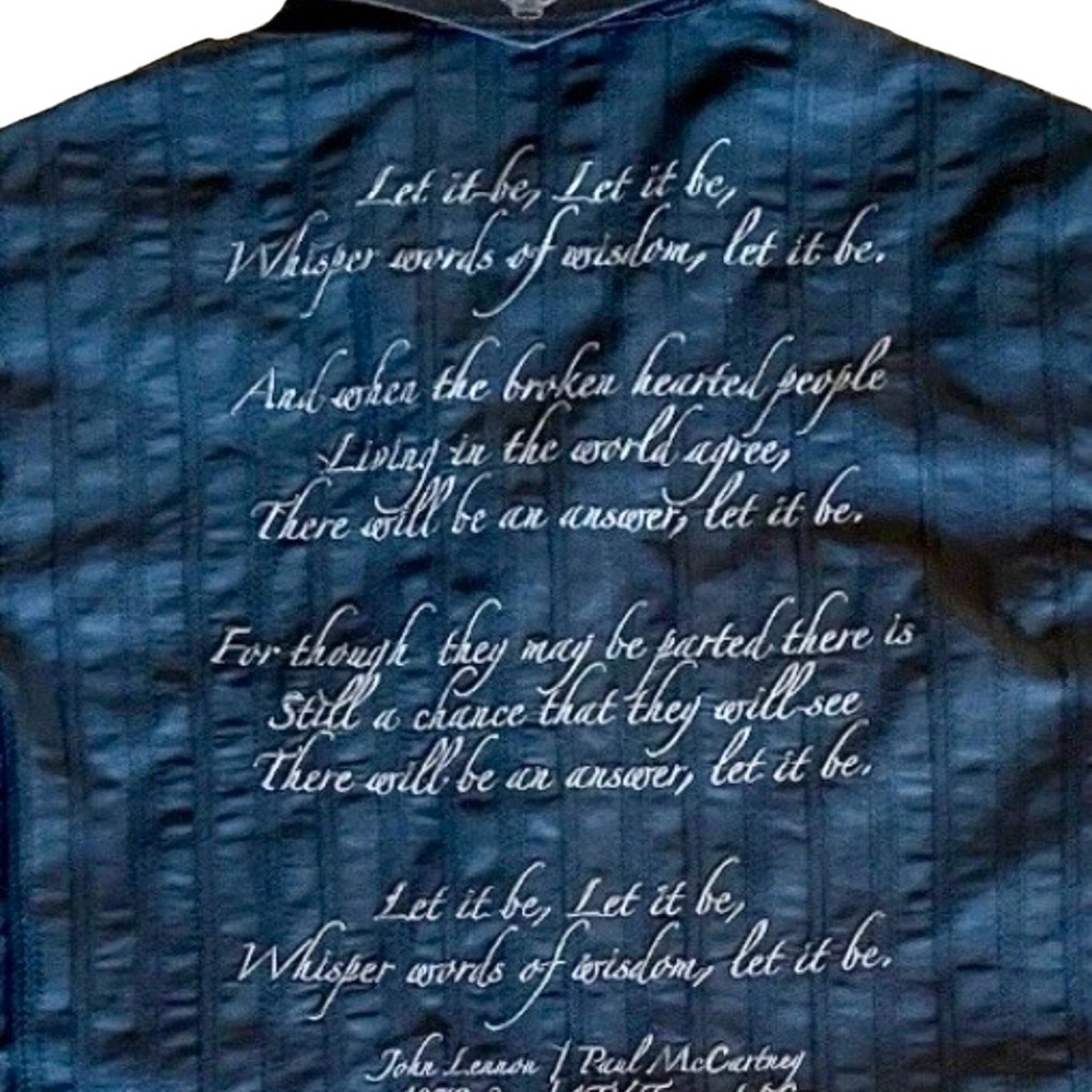 English Laundry Beatles Let It Be Lyrics Shirt Black S - Picture 3 of 10